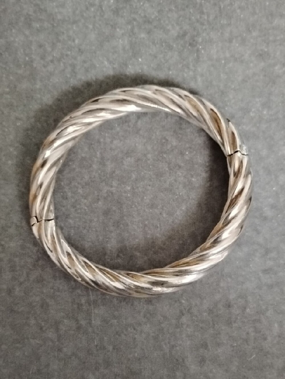 Sterling Silver Twisted Rope Bangle Bracelet - Picture 2 of 8
